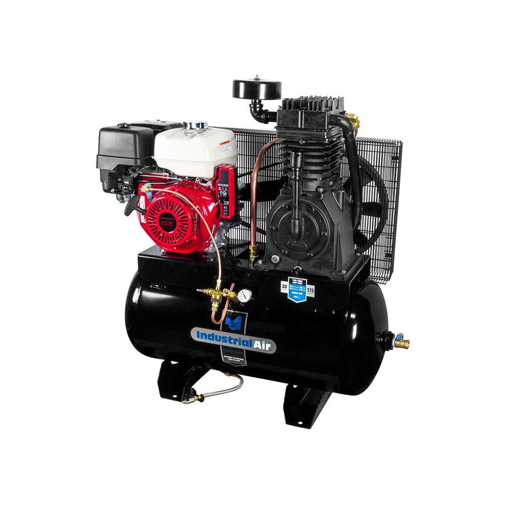 Industrial Air air compressor with truck mount side angle view