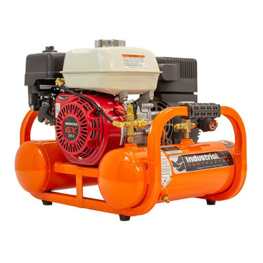 Industrial Pontoon Air Compressor Front left side view