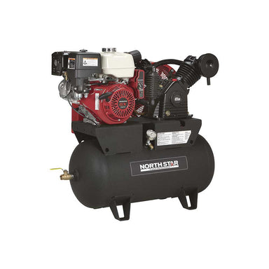 NorthStar horizontal air compressor 30 gallon front angle view