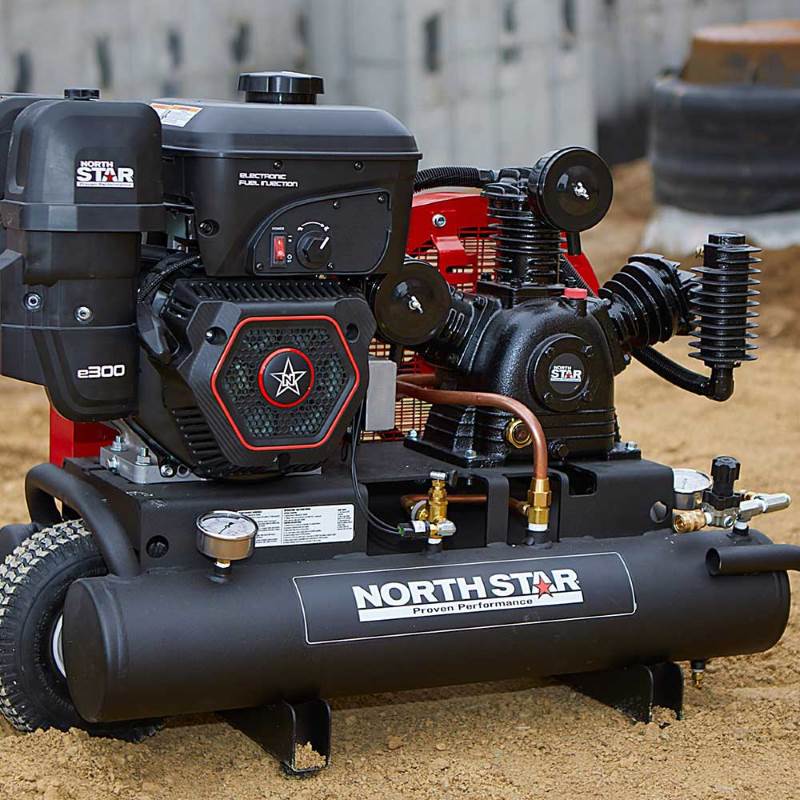 NorthStar air compressor 8 Gallon lifestyle view